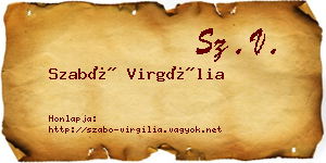 Szabó Virgília névjegykártya